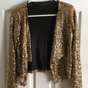 Gold sequin party jacket